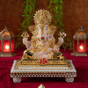 Svastika Dagdusheth ganpati murti with pearl chowki