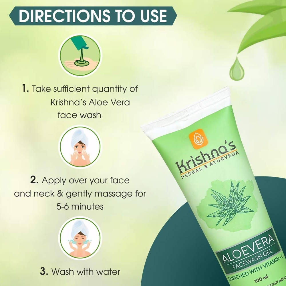Krishna's Herbal & Ayurveda Aloe vera Face Wash Gel