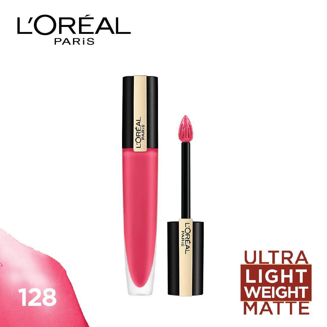 L'Oreal Paris Rouge Signature Matte Liquid Lipstick - 128 I Decide - Distacart