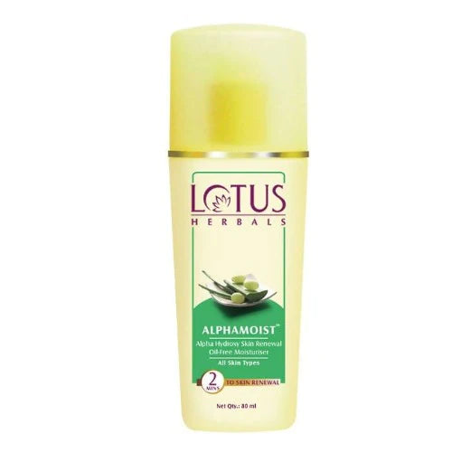 Lotus Herbal Alphamoist Alpha Hydroxy Skin Renewal Oil Free Moisturiser - Distacart