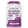 HealthyHey Double Strength Glucosamine Chondroitin and MSM for Cartilage - 90 Capsules