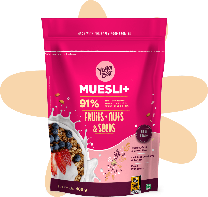 Yogabar Dark Chocolate & Cranberry Muesli 700g - India's 1st and Tastiest  Chocolate Muesli - Breakfast Cereal with