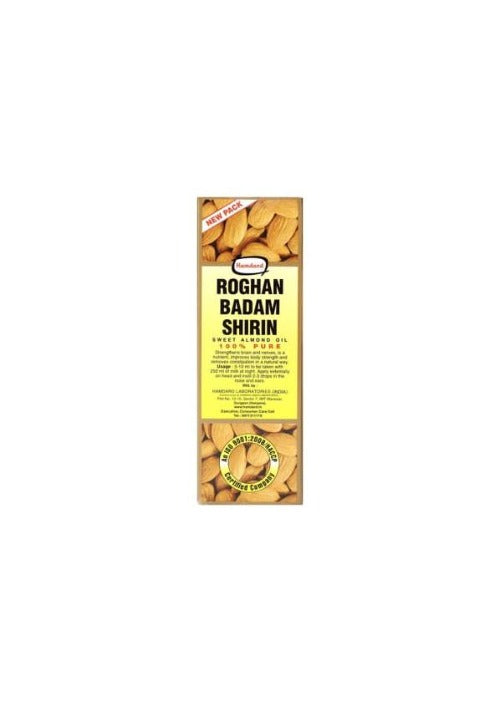 Hamdard Roghan Badam Shirin Almond Oil 100ml / 3.38Fl Oz – Pure, Sweet Almond Oil For Health, Hair, And Skin Care