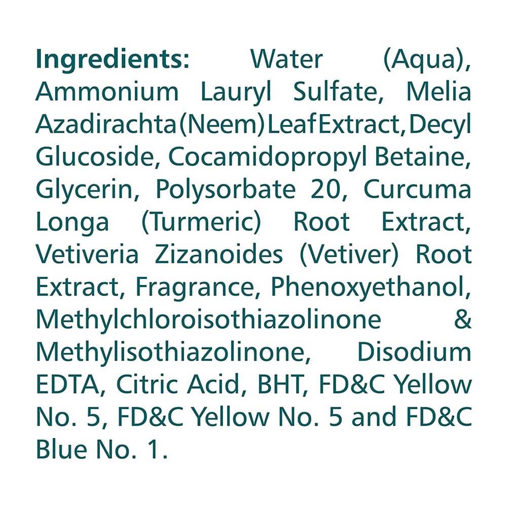 Himalaya Herbals Purifying Neem Foaming Face Wash ingredients