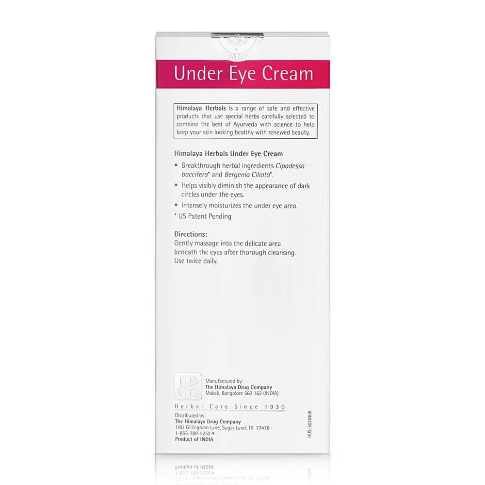 Himalaya Herbals Under Eye Cream (15 ml) - Distacart