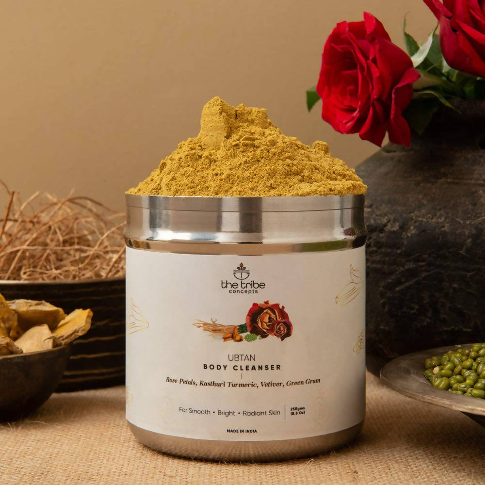 The Tribe Concepts Ubtan Body Cleanser uses