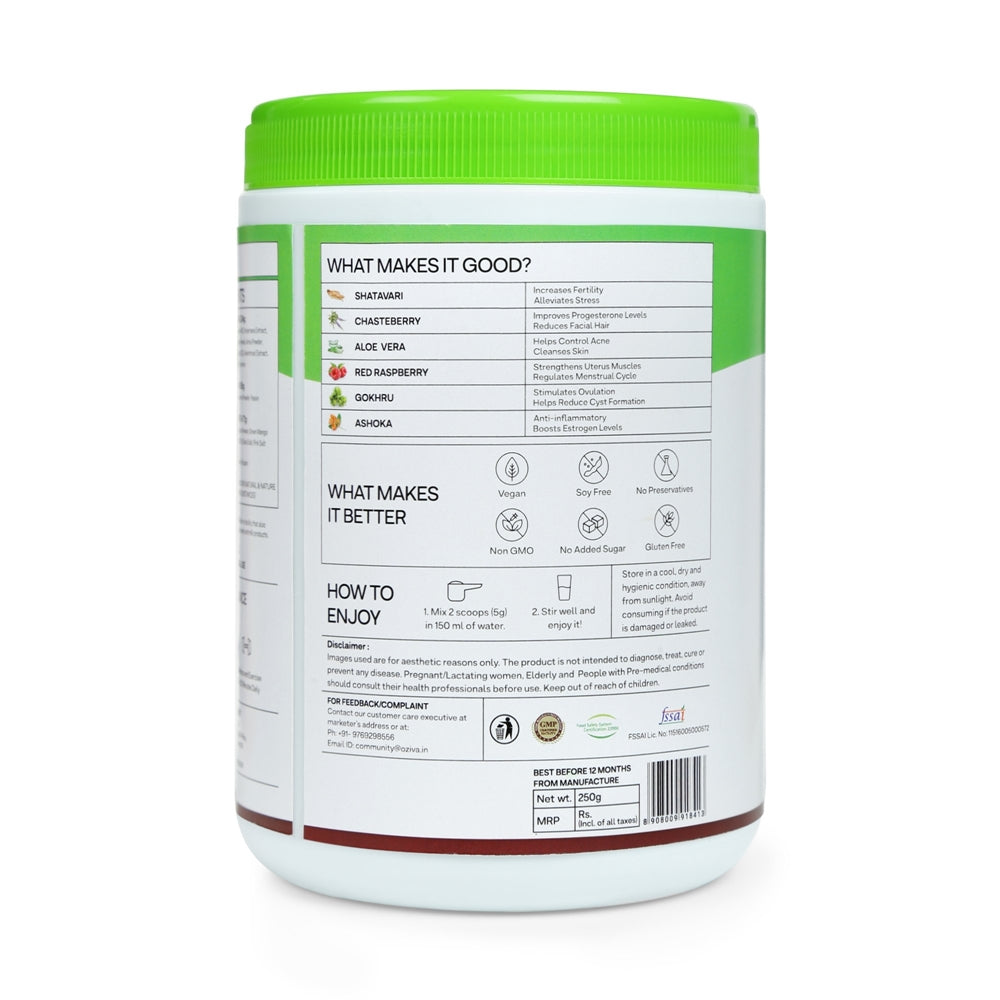 OZiva Plant Based HerBalance for Pcos -How to Enjoy