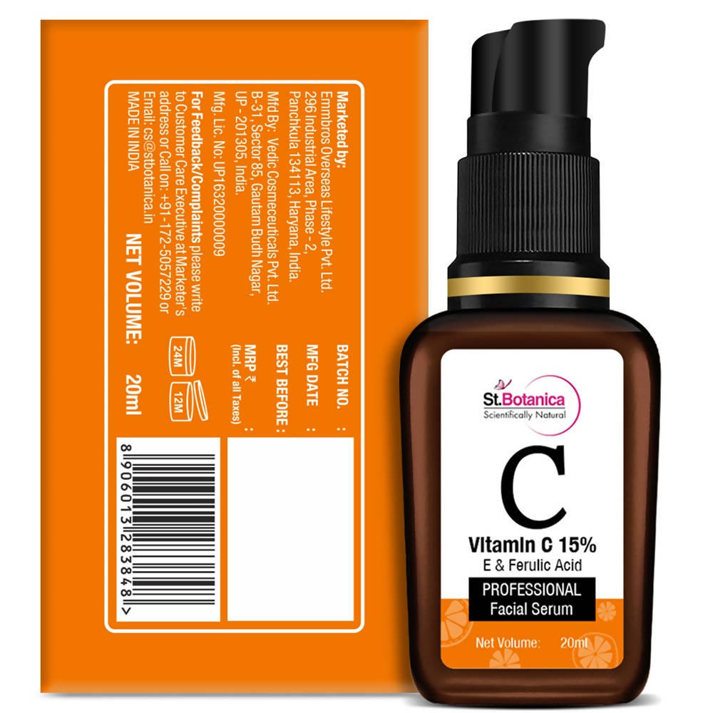 St.Botanica Vitamin C 15% E & Ferulic Acid Professional Facial Serum