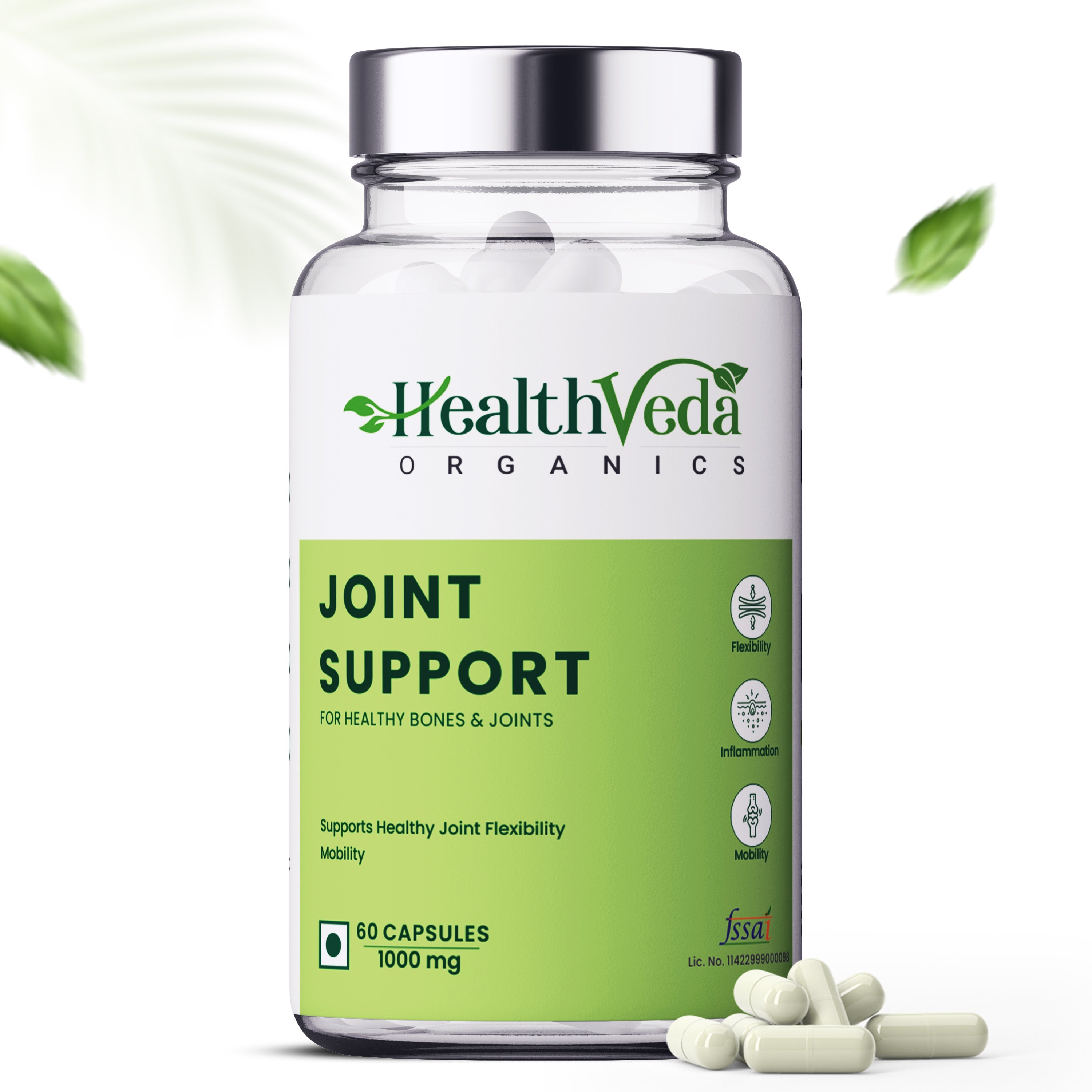 Health Veda Organics Plant Based Joint Support 1000 mg - 60 tabs - Swadesii