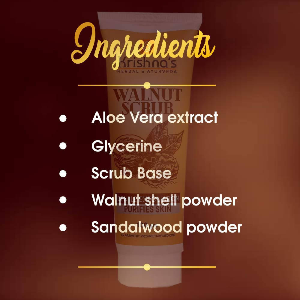 Krishna's Herbal & Ayurveda Walnut Scrub