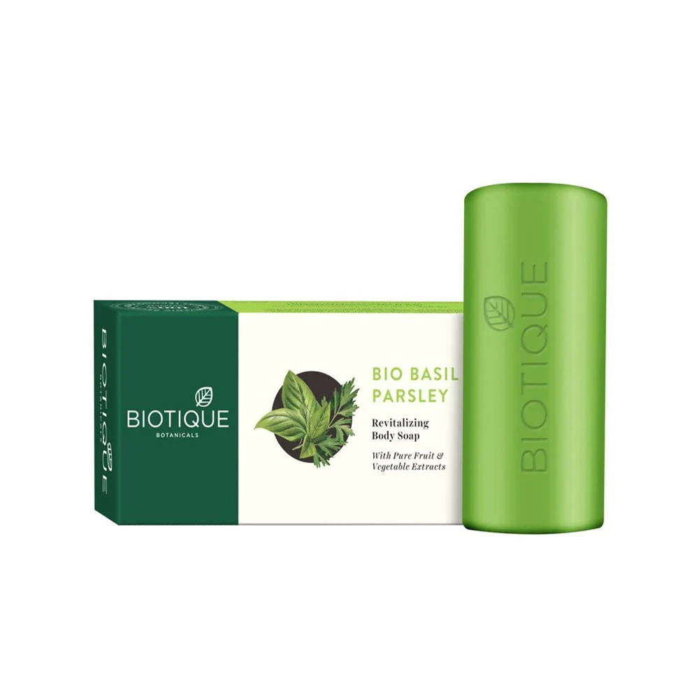 Biotique Advanced Ayurveda Bio Basil & Parsley Revitalizing Body Soap - Distacart