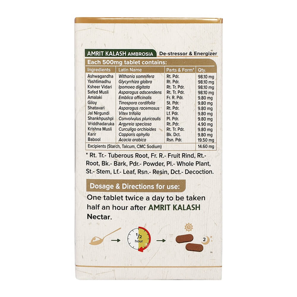 Maharishi Ayurveda Amrit Kalash Ambrosia Ingredients