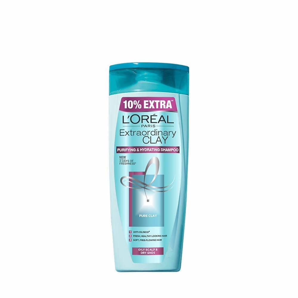 L'Oreal Paris Extraordinary Clay Purifying & Hydrating Shampoo - Distacart