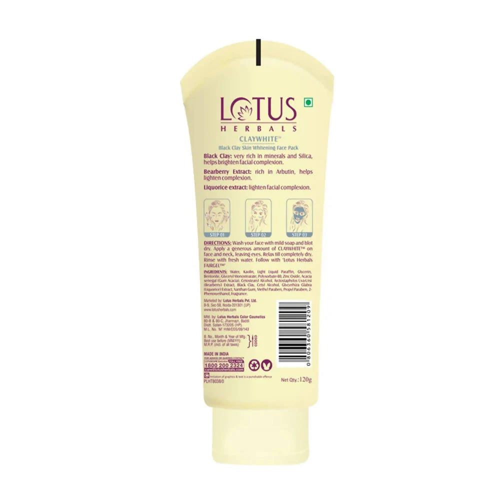 Claywhite Black Clay Skin Whitening Face Pack