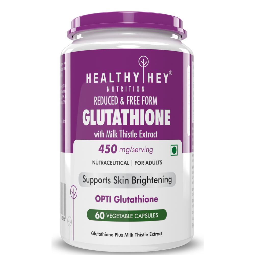 HealthyHey Reduced Glutathione with Milk Thistle - Support Skin Lighte -  Swadesii