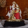 Svastika Radha Krishna Statue with Cow - 14.5 Inch