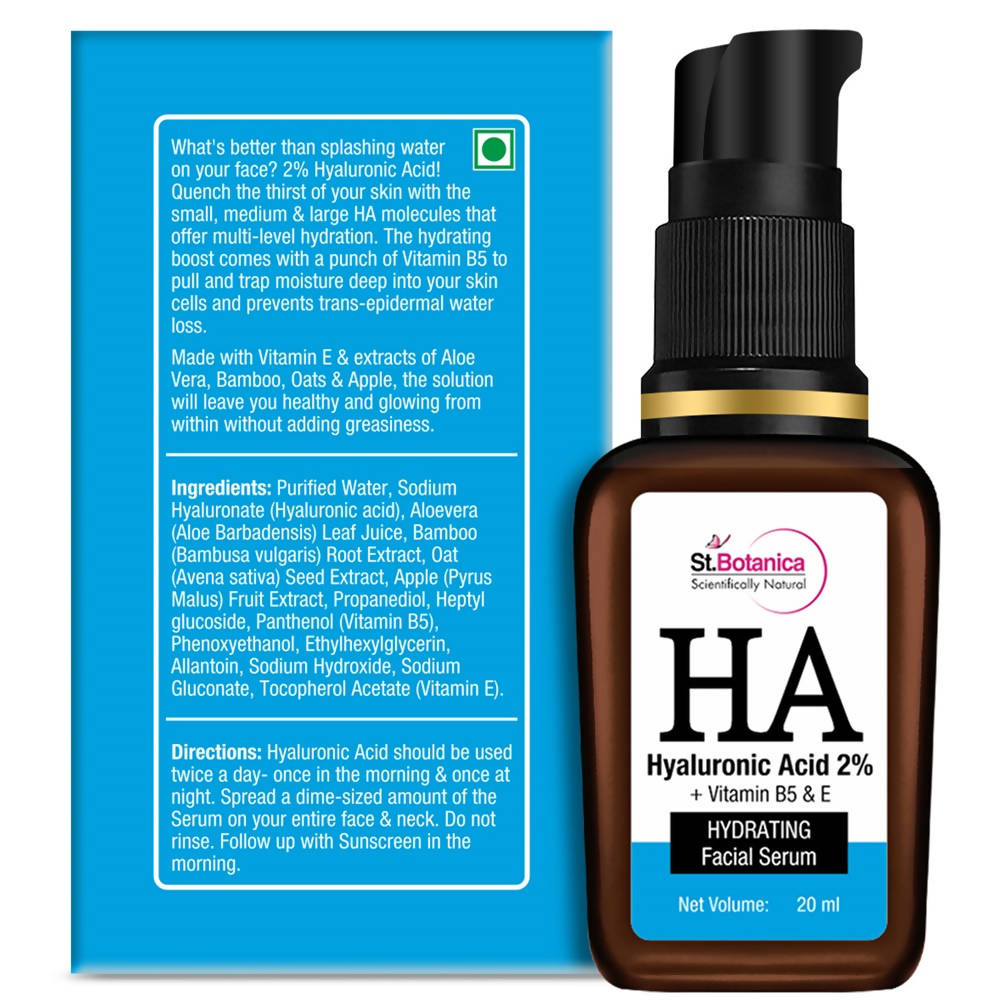 St.Botanica Hyaluronic Acid 2% + Vitamin B5 & E Facial Serum