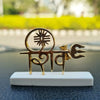 Svastika Shiva Gold Plated Car Dashboard Statue Idol