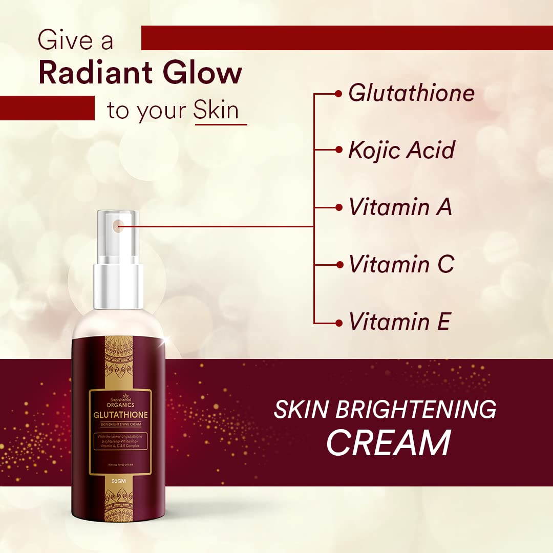 Simply Herbal L Glutathione Skin Brightening Whitening Cream - 50 gms
