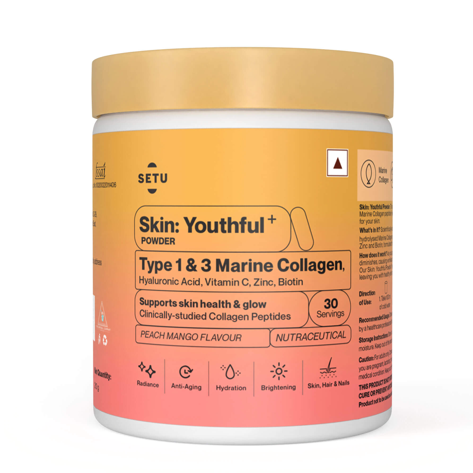 Setu Skin Youthful Marine Collagen - 30 servings - Swadesii