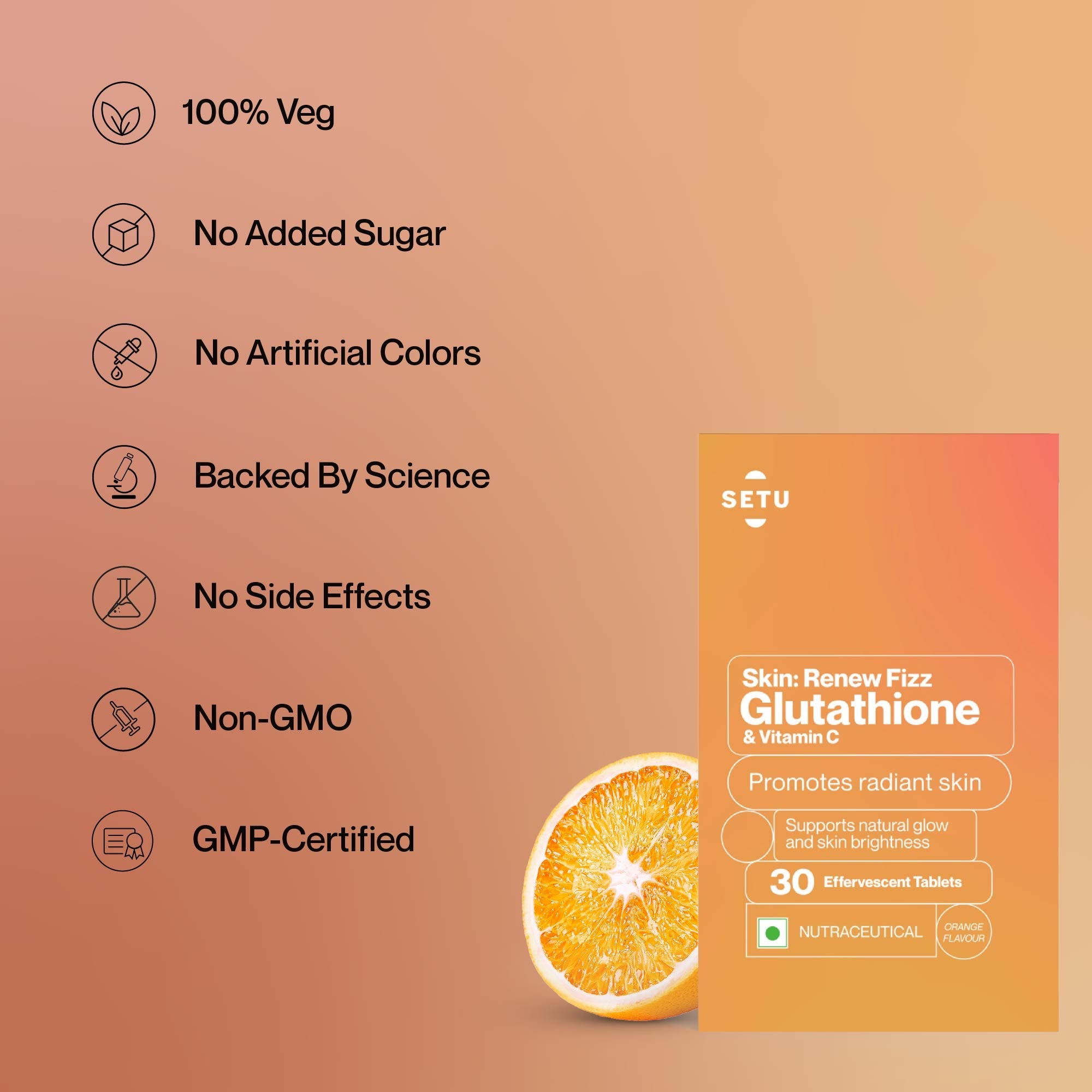 Setu Skin Renew Glutathione - 15 tabs - Swadesii Setu Skin Renew Glutathione - 15 tabs - Swadesii