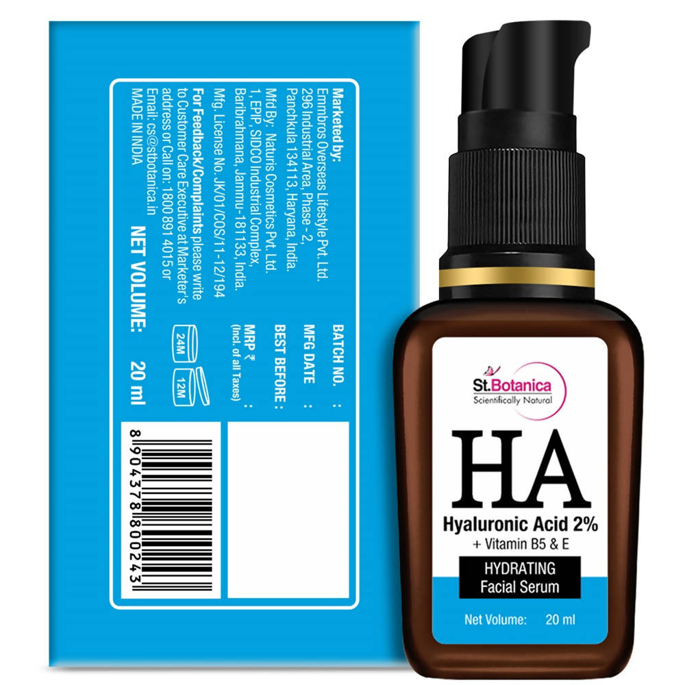St.Botanica Hyaluronic Acid 2% + Vitamin B5 & E Facial Serum