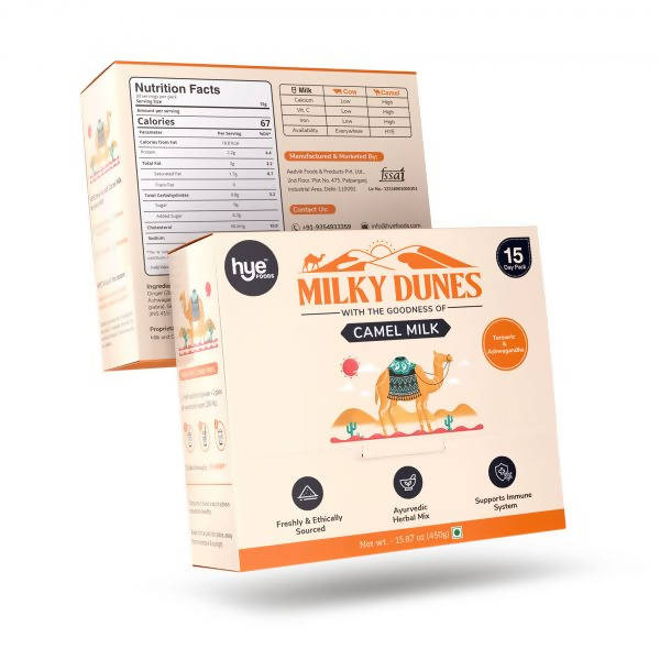 Milky Dunes With The Goodness Of Camel Milk-Turmeric & Ashwagandha Flavour