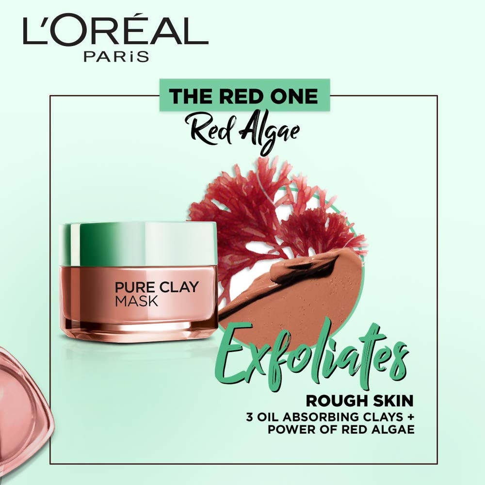 L'Oreal Paris Pure Clay Mask Exfoliate & Refine Pores - Distacart