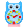 Matoyi Wooden Colorful Owl Clock With Magnetic Blocks