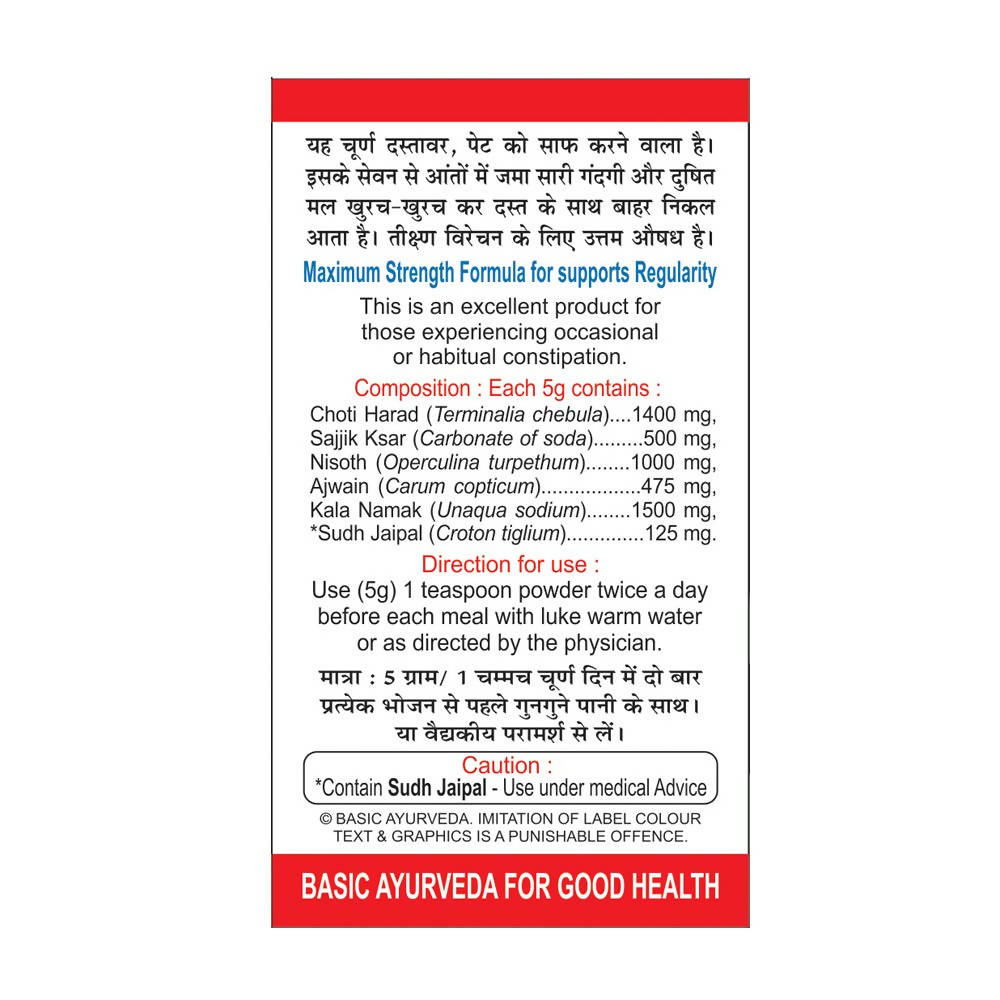 Basic Ayurveda Khurafati Churna Ingredients