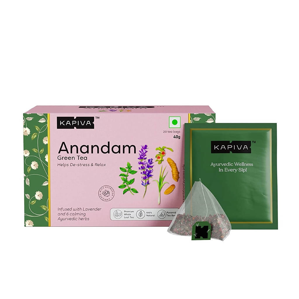 Kapiva Ayurveda Anandam Green Tea Bags 20 bags Swadesii