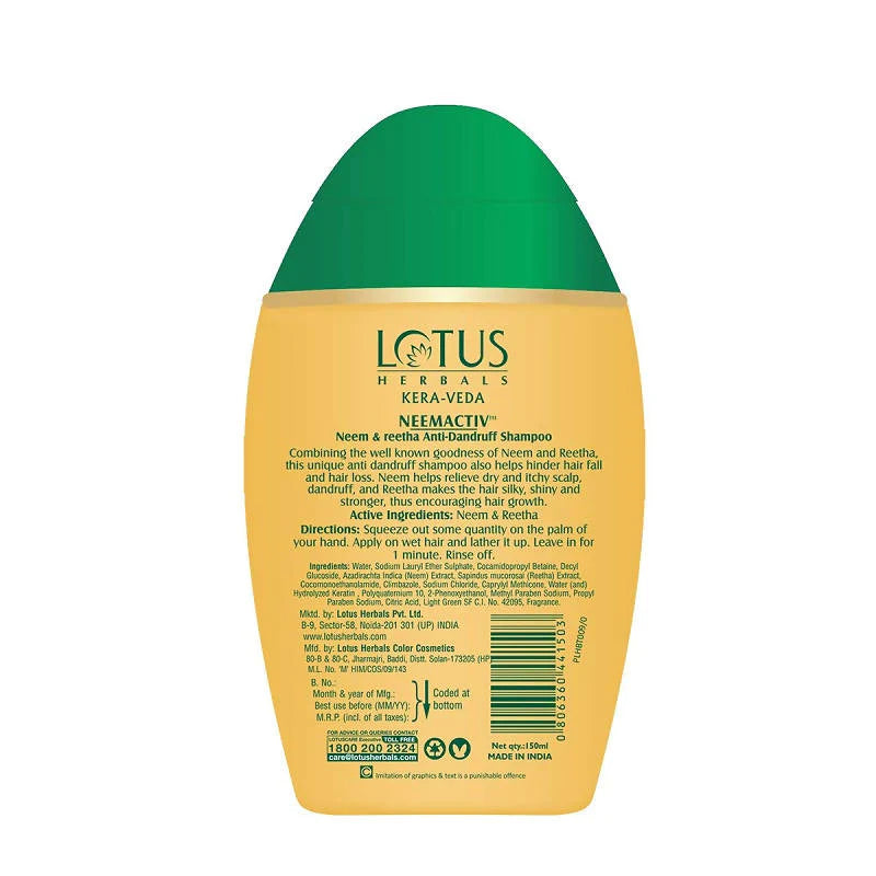 Lotus Herbals Kera-Veda Soyashine Soya Protein And Brahmi Shampoo - Distacart