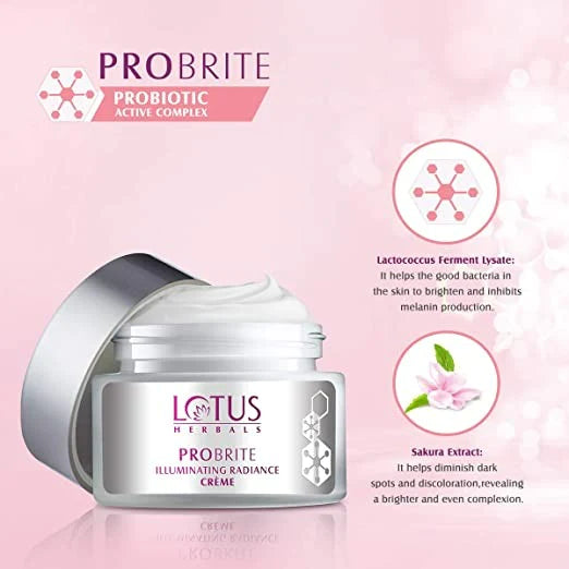 Lotus Herbals Probrite Illuminating Radiance Crème - Distacart