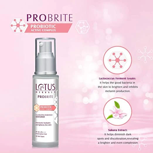 Lotus Herbals Probrite Illuminating Radiance Moisturiser - Distacart