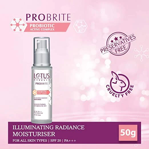 Lotus Herbals Probrite Illuminating Radiance Moisturiser - Distacart