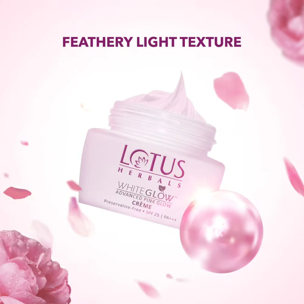 Lotus Herbals Whiteglow Advanced Pink Glow Creme Spf 25 I PA+++ - Distacart