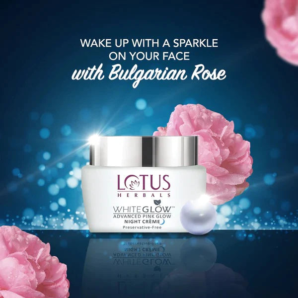 Lotus Herbals Whiteglow Advanced Pink Glow Night Crème - Distacart