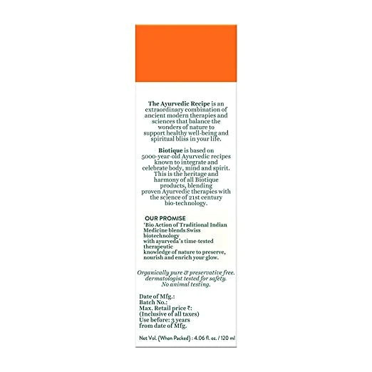 Biotique Advanced Ayurveda Bio Morning Nectar Visibly Flawless Sun Protector 30+SPF UVA/UVB Sunscreen - Distacart