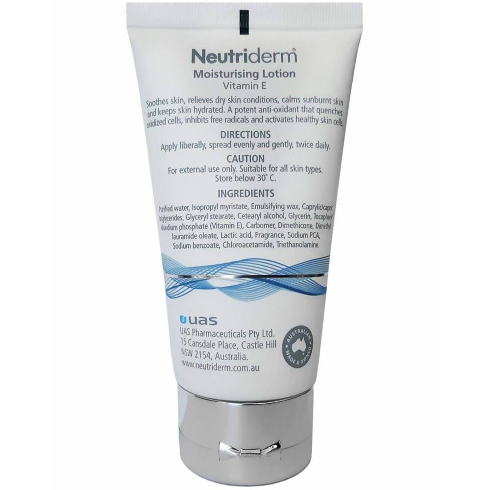 Neutriderm Moisturising Lotion Vitamin E Directions for use