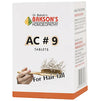 Bakson's Homeopathy AC#9 Tablets