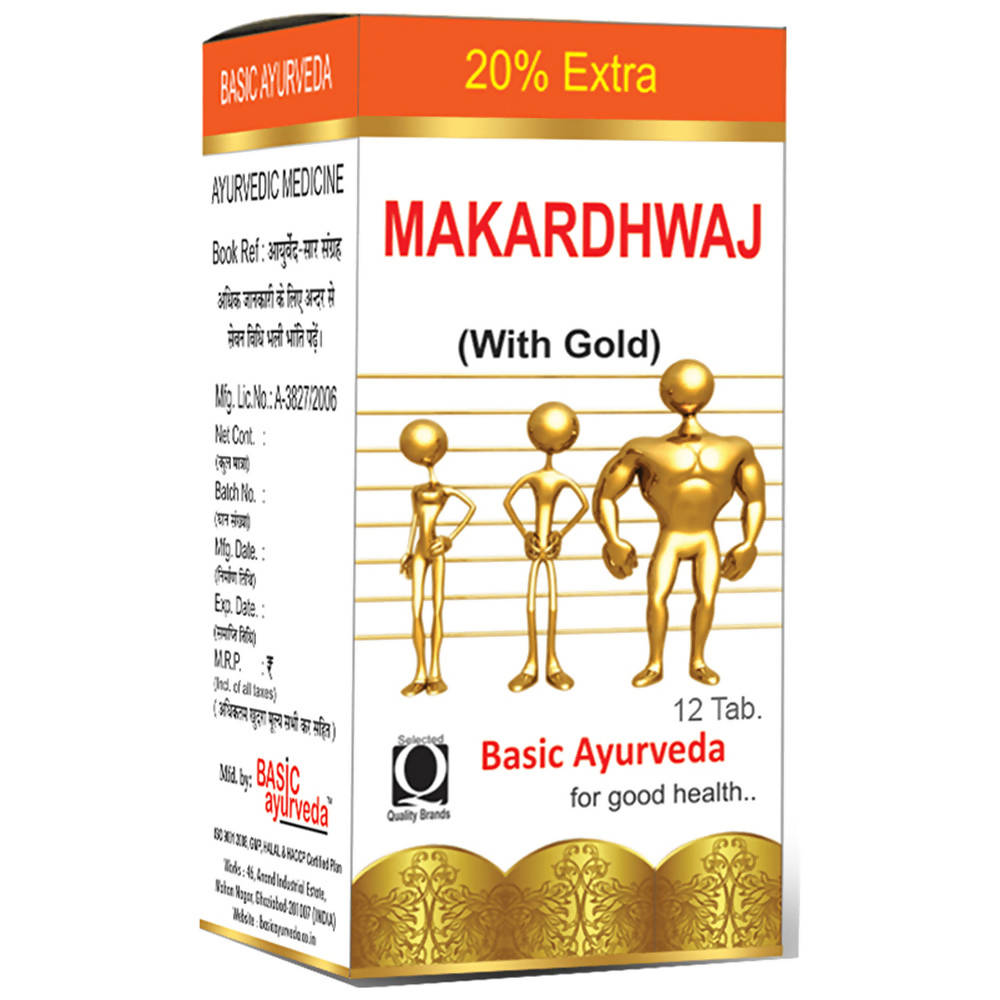 Basic Ayurveda Makardhwaj Rasayan 12 Tablets