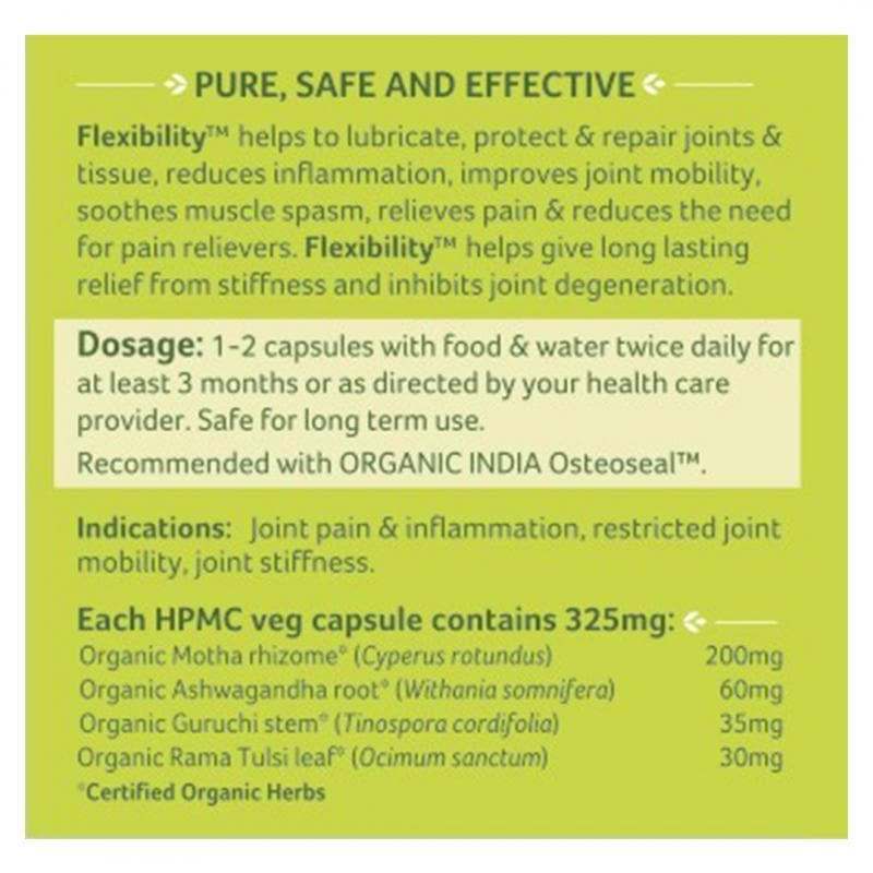 Organic India Flexibility - 60 Capsules.