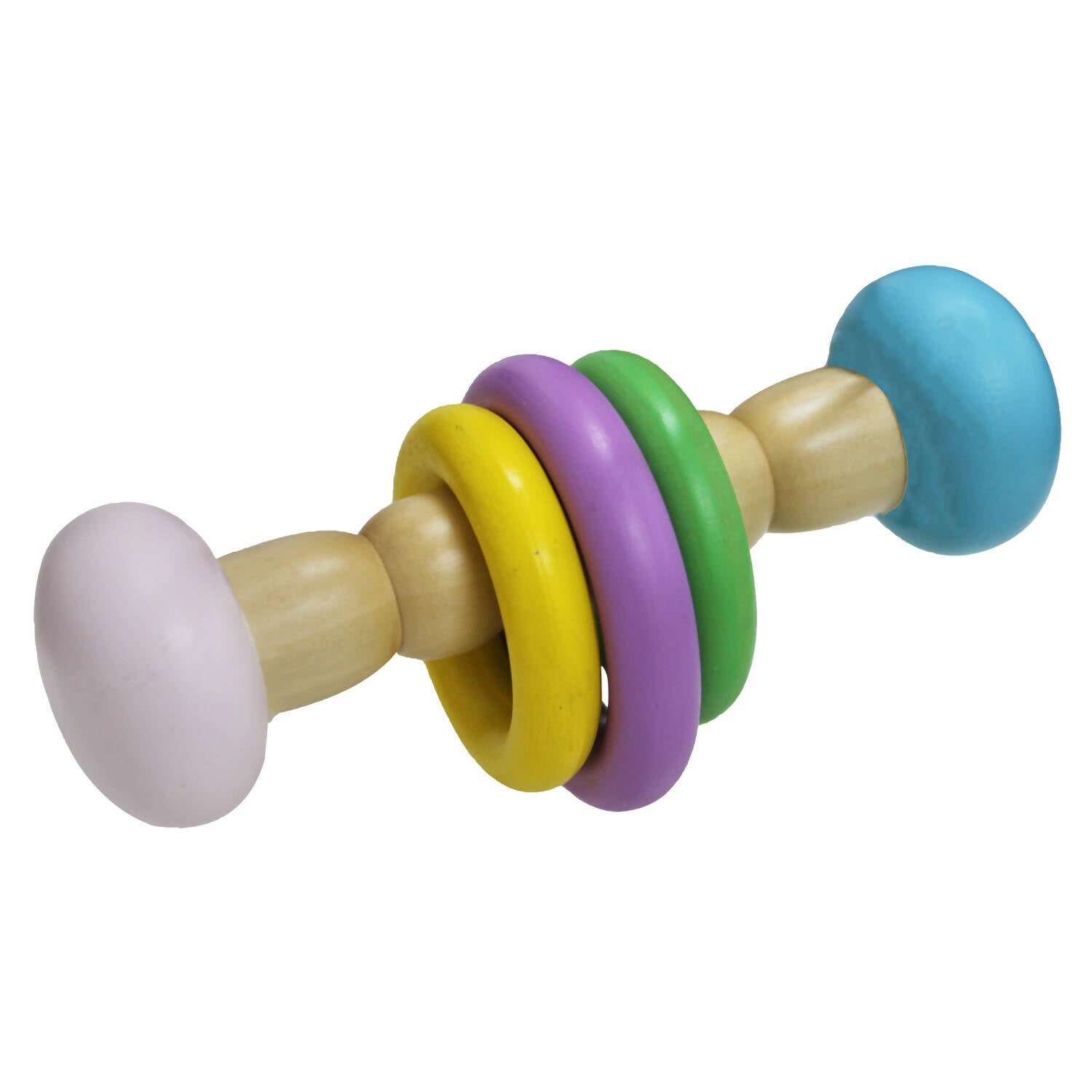 Matoyi Classic Wooden Dumbbell Rattle For Babies - Swadesii