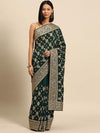 Libas Green Embroidered Silk Blend Saree