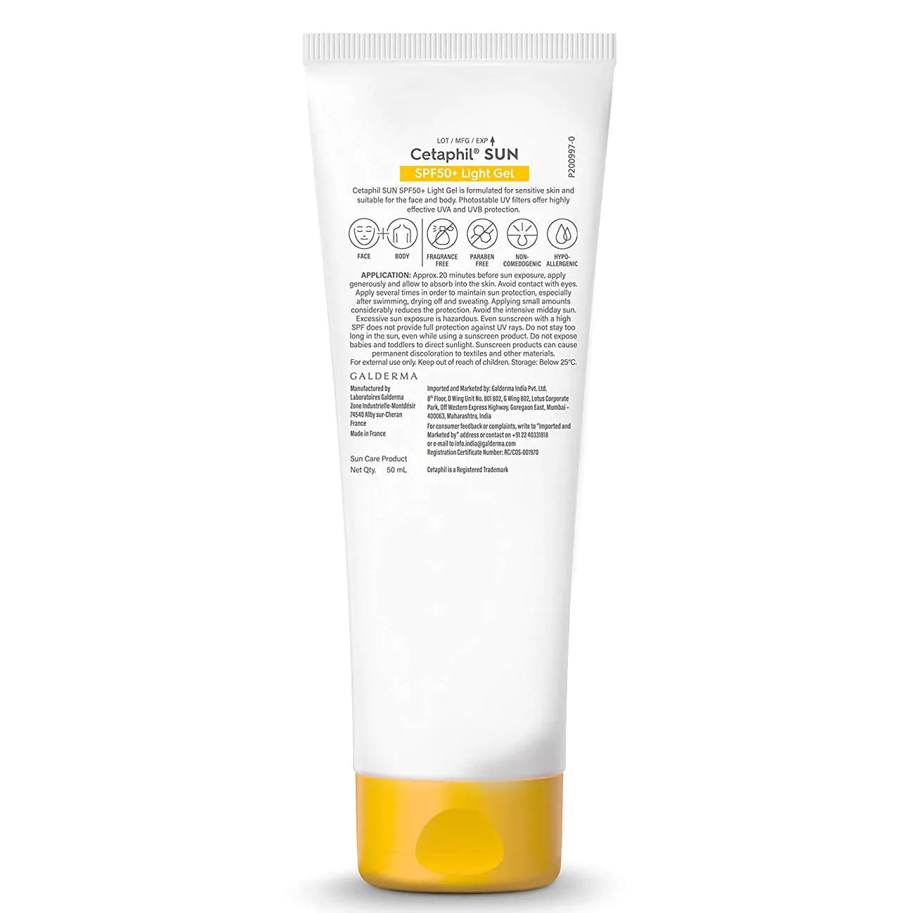 Cetaphil Sun SPF 50+ Light Gel - Distacart