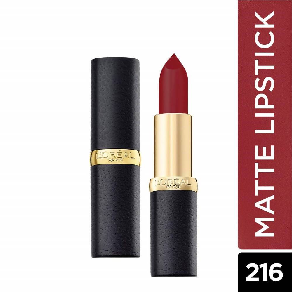L'Oreal Paris Color Riche Moist Matte Lipstick - 216 Blaze Of Red - Distacart