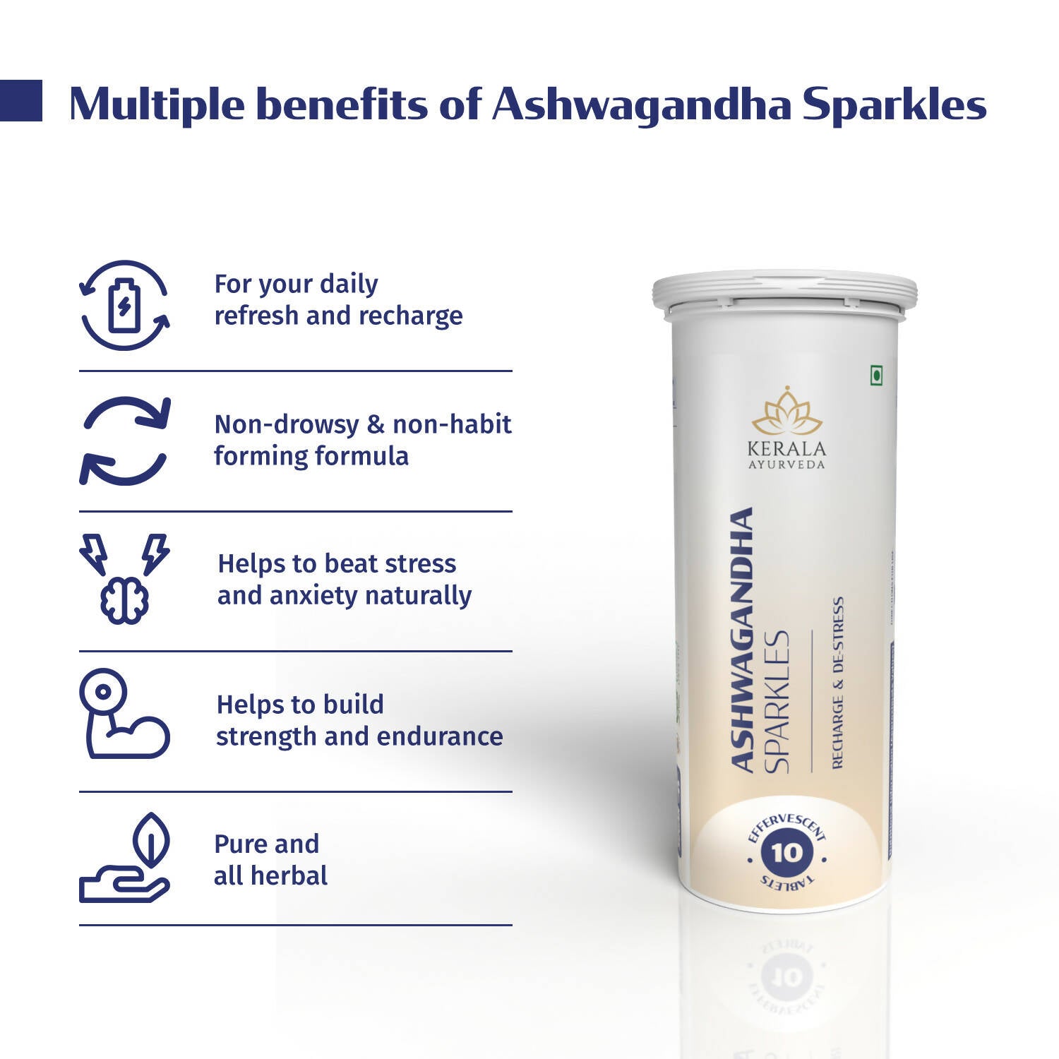 Kerala Ayurveda Ashwagandha Sparkles Tablets - Distacart