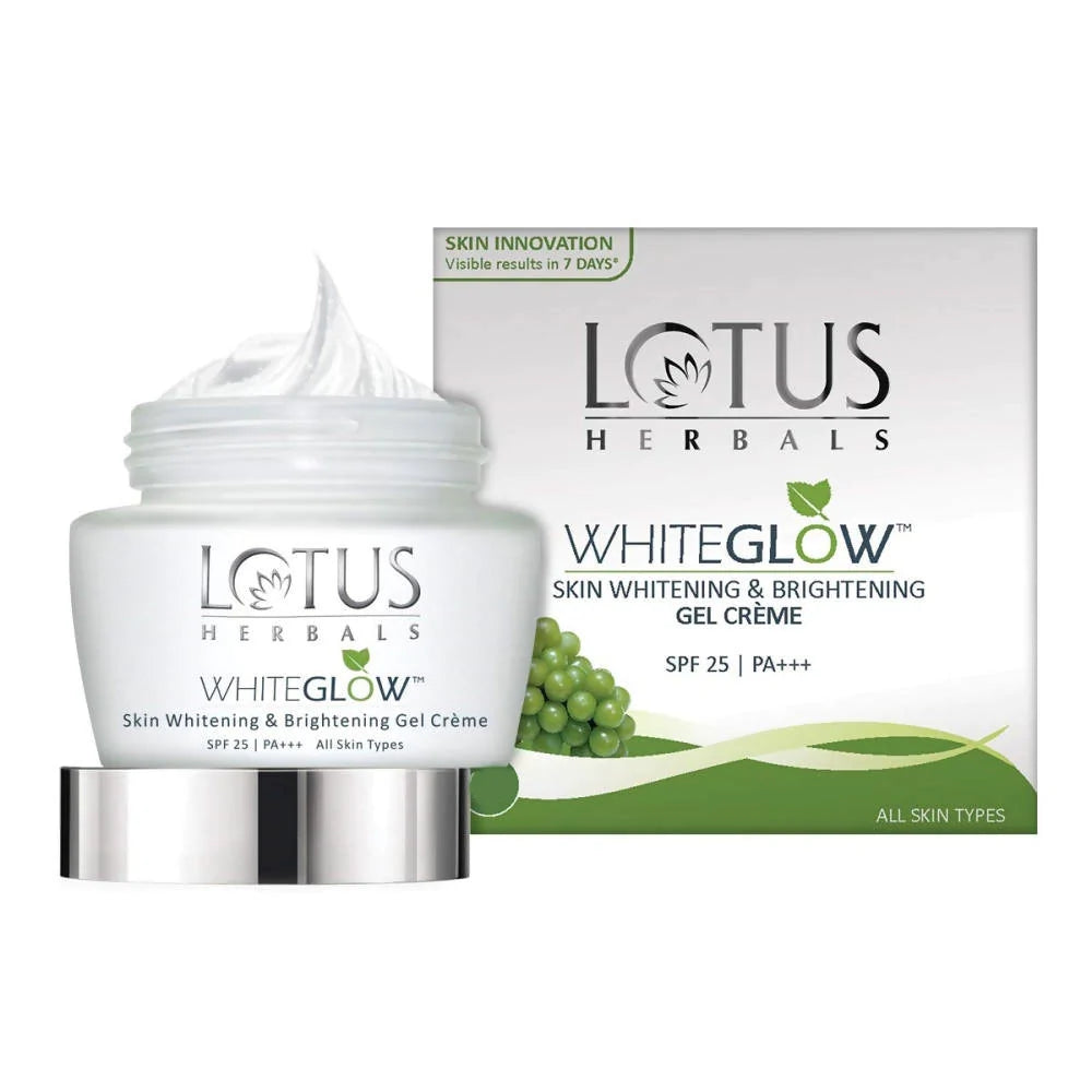 Lotus Herbals Whiteglow Skin Whitening And Brightening Gel Cream (SPF-25,40g) - Distacart