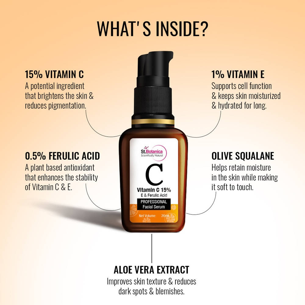 St.Botanica Vitamin C 15% E & Ferulic Acid Professional Facial Serum