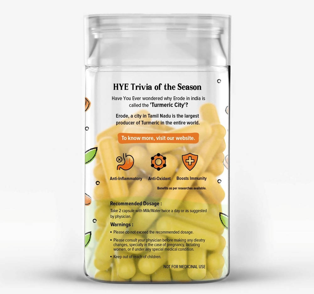 Aadvik Hye Foods Curcumin Piperine Capsules - Distacart